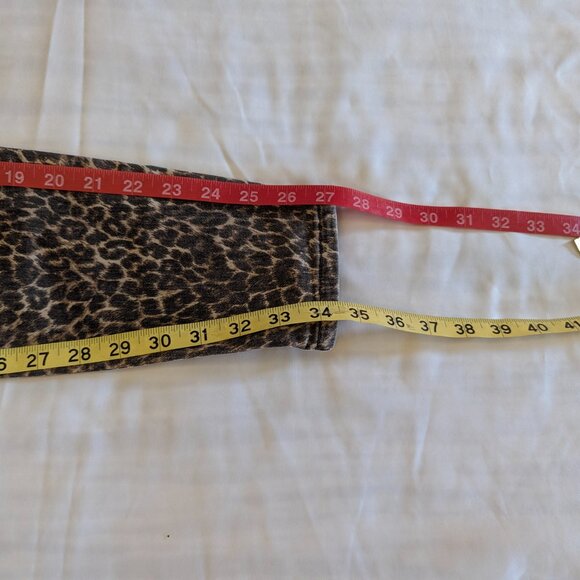 Genetic Denim The Karlie Size 26 Cropped Leopard Print Skinny Jeans - Picture 9 of 16
